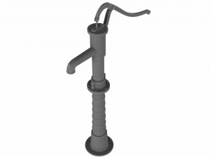 manual water pump 3D 模型