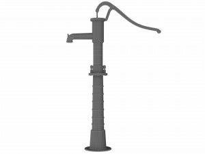 manual water pump 3D 模型