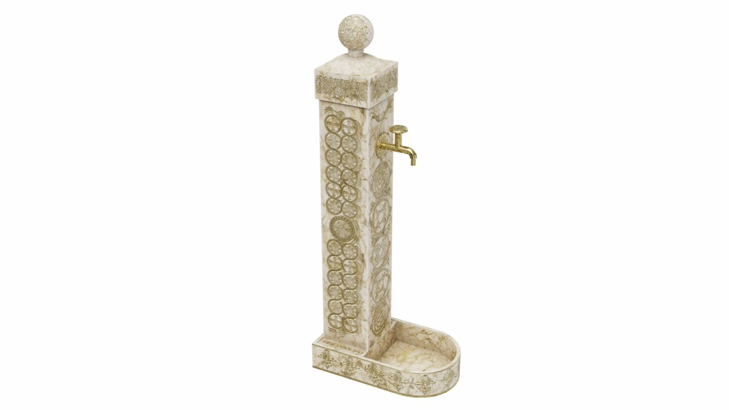 manual water pump 3D Model .c4d .max .obj .3ds .fbx .stl .blend 