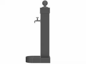 manual water pump 3D Model