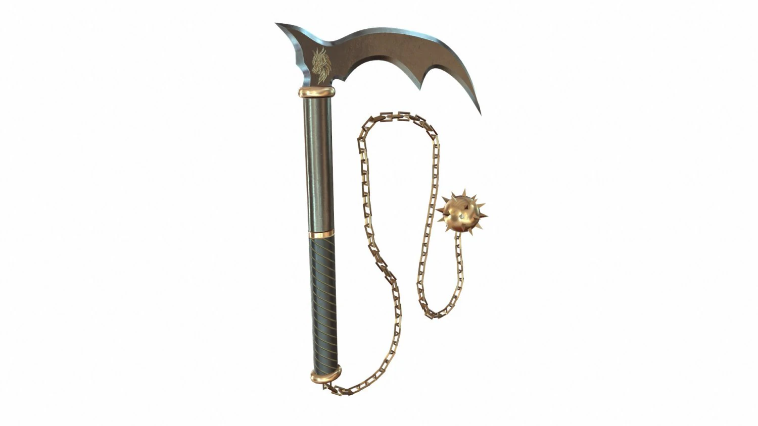kusarigama 3D Model .c4d .max .obj .3ds .fbx .stl .blend