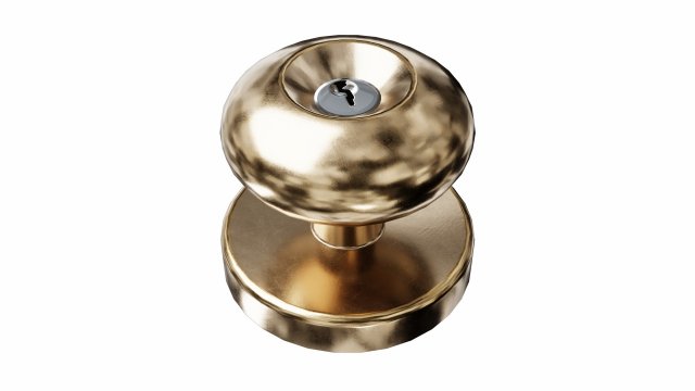 brass door-handle Model 3D .c4d .max .obj .3ds .fbx .stl .blend 
