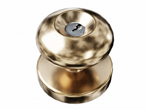 brass door-handle Model 3D