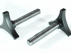 Collection of 21 bolts and screws 3D Model