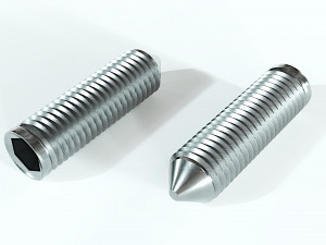 Collection of 21 bolts and screws 3D Model