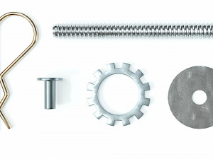 Collection of 21 rivets pins studs and washers 3D Model