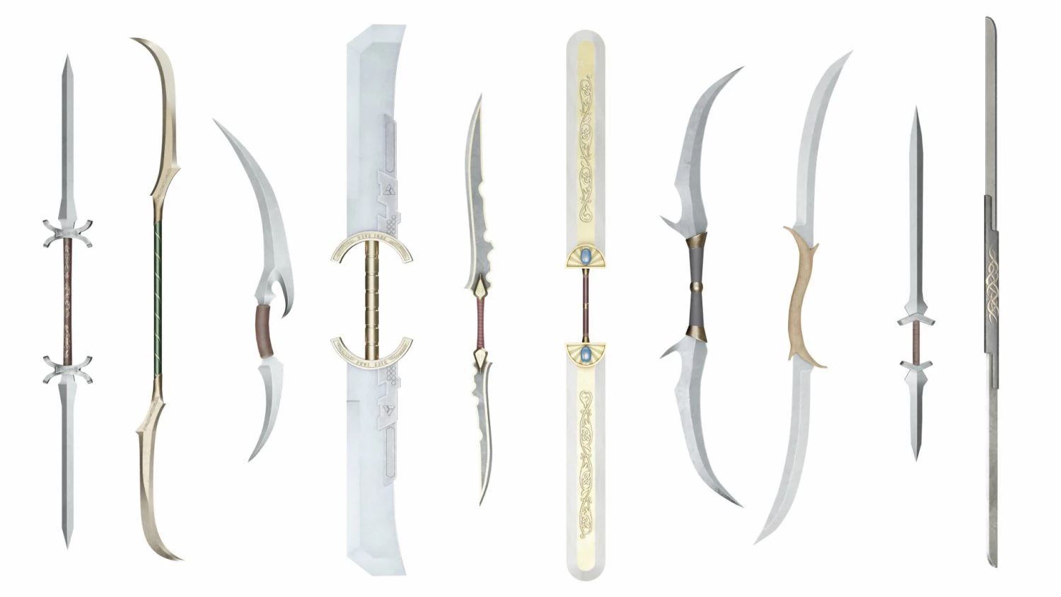 Collezione di spade doppie Modello 3D .c4d .max .obj .3ds .fbx .stl .blend 