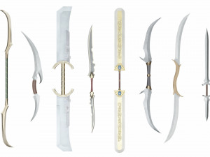 Double swords collection 3D 모델