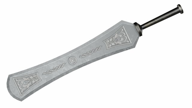 Flatsword 3D Model .c4d .max .obj .3ds .fbx .stl .blend 