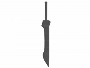 Obsidian sword 3D Model