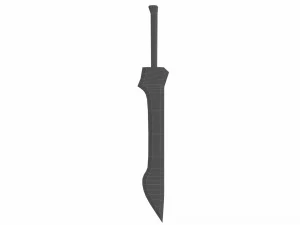 &Eacute;p&eacute;e d'obsidienne Modèle 3D
