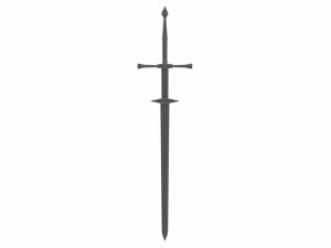 Zweihander Model 3D