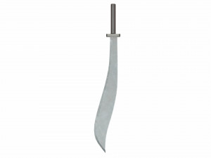 Curved sword 3D Model