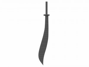 Curved sword 3D Model