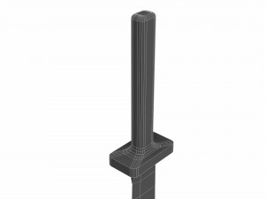 Curved sword 3D Model