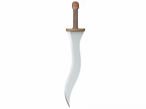 Curved sword 2 3D Model