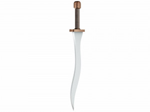 Curved sword 2 3D Model