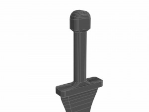 Curved sword 2 3D Model