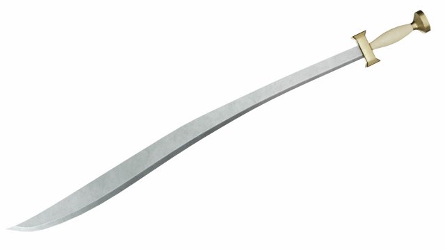 Curved sword 3 Model 3D .c4d .max .obj .3ds .fbx .stl .blend 