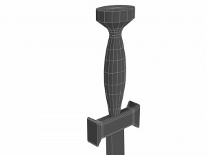 Curved sword 3 Model 3D