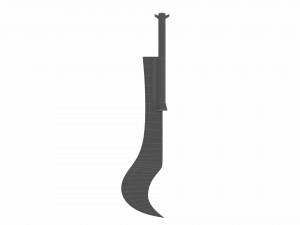 Curved sword 4 3Dモデル