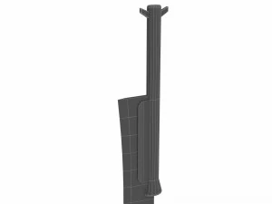 Curved sword 4 3D Model