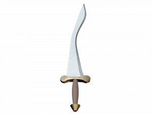 Curved sword 5 3D Model