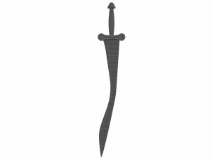 Curved sword 5 3D Model