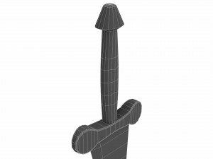 Curved sword 5 3D Model