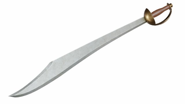 Curved sword 6 3D-Modell .c4d .max .obj .3ds .fbx .stl .blend 