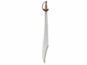 Curved sword 6 3D-Modell