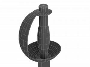 Curved sword 6 3D-Modell