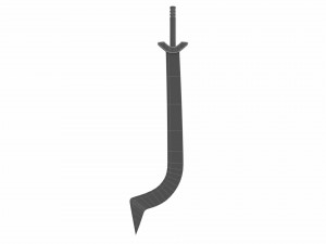 Curved sword 7 3D Модель