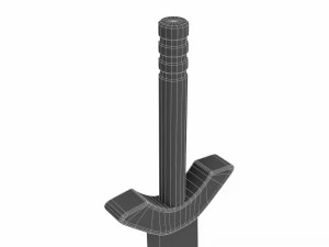 Curved sword 7 3D Model