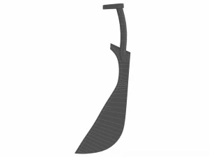 Curved sword 8 3D Model