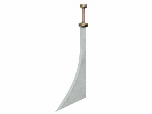 Curved sword 9 Model 3D