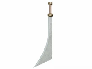 Curved sword 9 3D Model