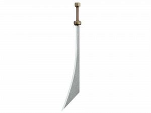 Curved sword 9 Model 3D