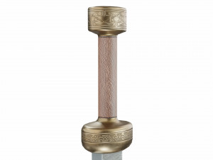 Curved sword 9 Model 3D