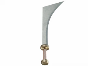 Curved sword 9 3D Model