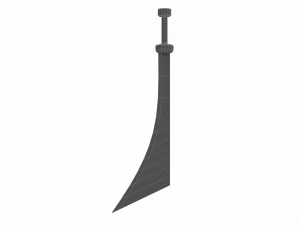 Curved sword 9 3D Model
