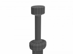 Curved sword 9 Model 3D