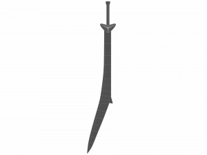 Curved sword 10 Modèle 3D