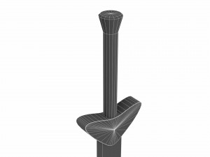 Curved sword 10 Modèle 3D