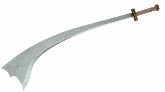 Curved sword 11 3D Модель .c4d .max .obj .3ds .fbx .stl .blend 