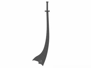 Curved sword 11 3D Model
