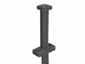 Curved sword 11 3D Model