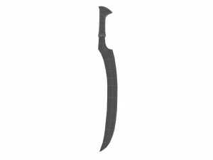 Curved sword 12 3D Model