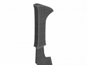 Curved sword 12 3D Model