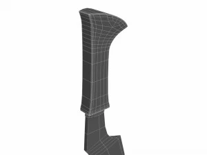 Curved sword 12 3D Model